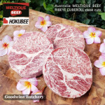 Beef RIBEYE Scotch-Fillet CubeRoll MELTIQUE meltik (wagyu alike) Australia HOKUBEE frozen STEAK 2cm 3/4" (price/pc 350g)